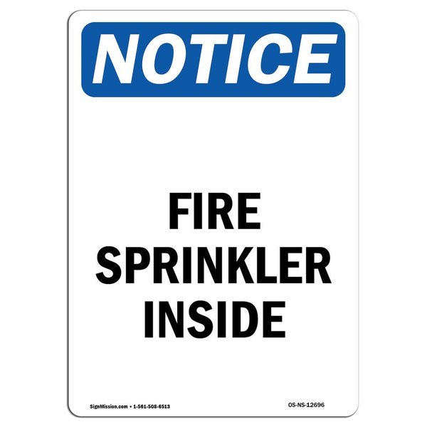 Signmission OSHA Sign, Fire Standpipe Inside, 7in X 5in Decal, 5" W, 7" L, Portrait, Fire Standpipe Inside Sign OS-NS-D-57-V-12696